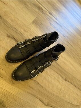 ASOS Black Multi-Buckle Ankle Boots